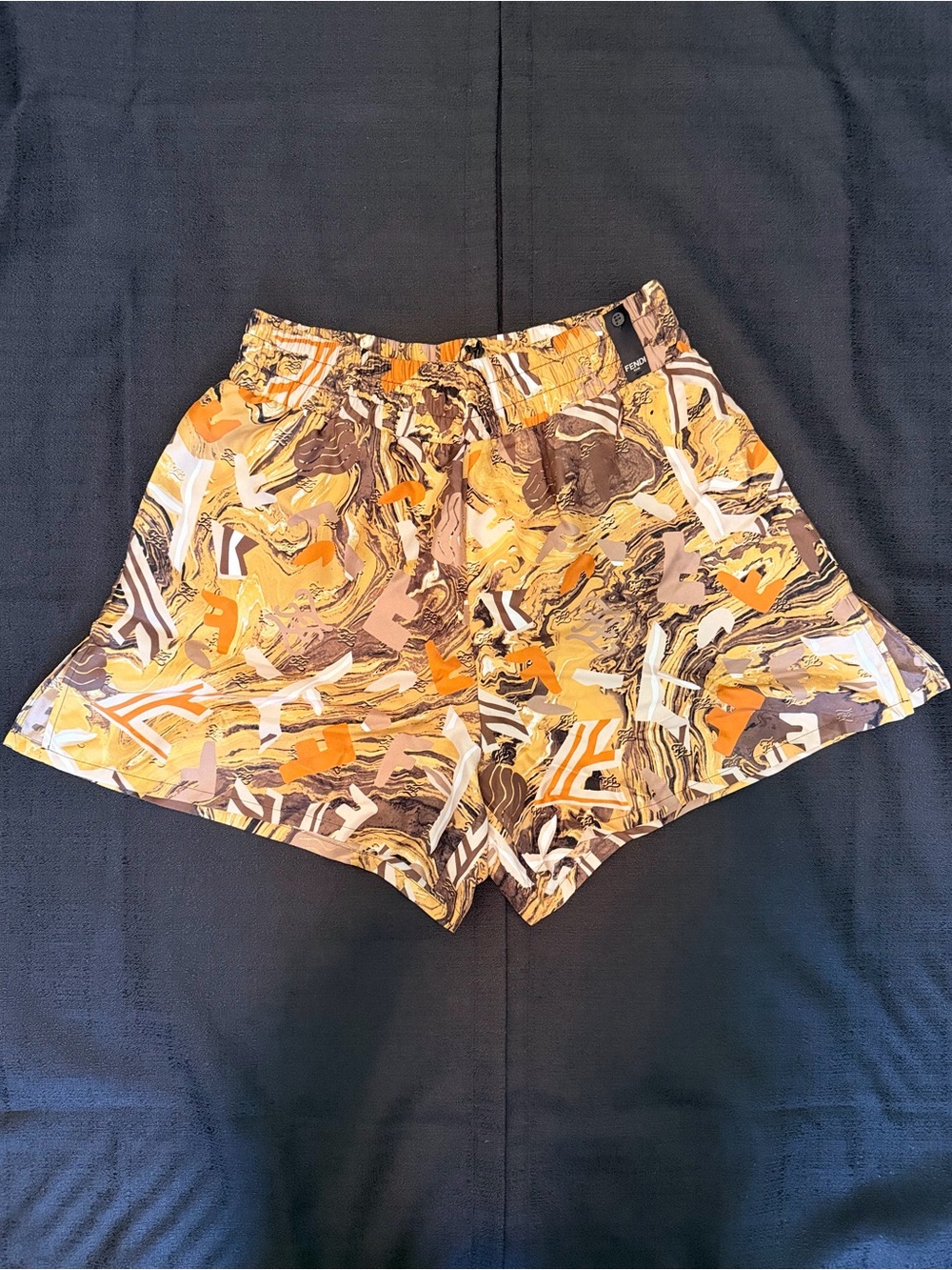FENDI Zafferano Silk Shorts